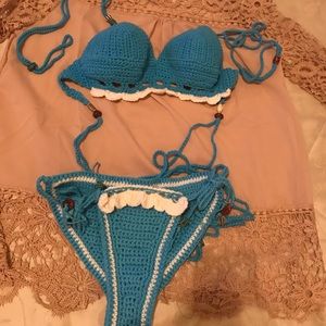 Crocheted bikini/brakette/coverup