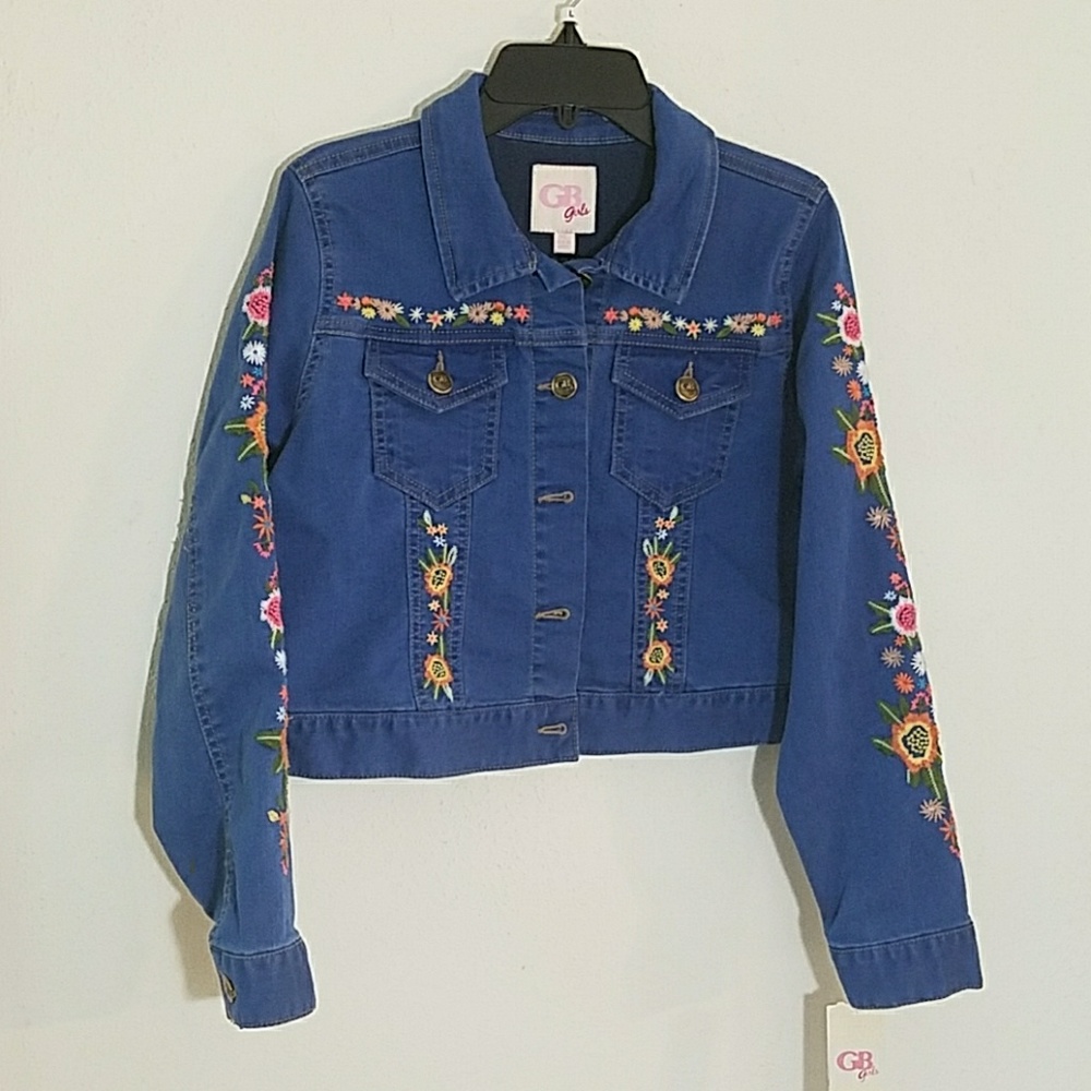🆕️ Gianni Bini Floral Embroidered Denim Jacket