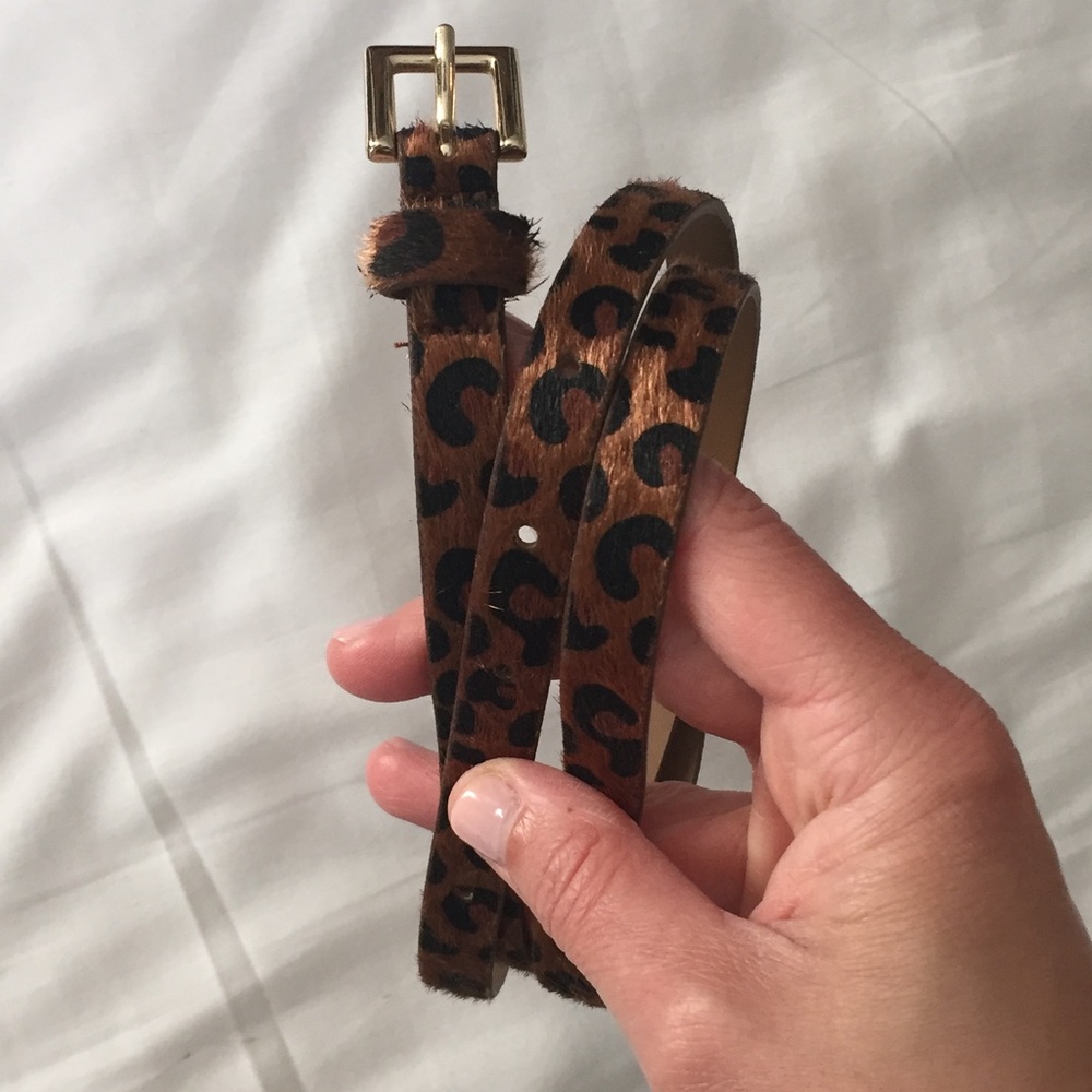 Skinny Leopard Belt