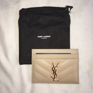 nude ysl card holder