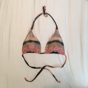 Vix Sequined String Bikini Top