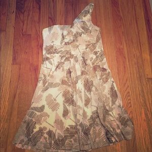 One shoulder floral dress