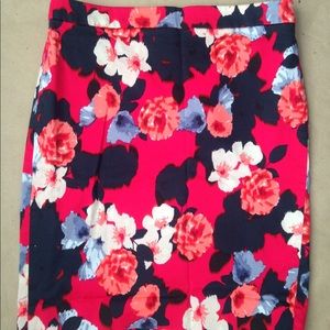 Floral pencil skirt