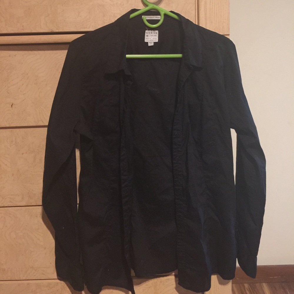 Black Guess Classic button up shirt