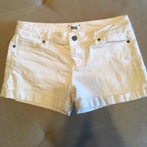 Paige Jeans White Denim Shorts