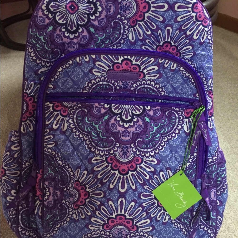Vera Bradley Campus Tech Backpack NWT Lilac