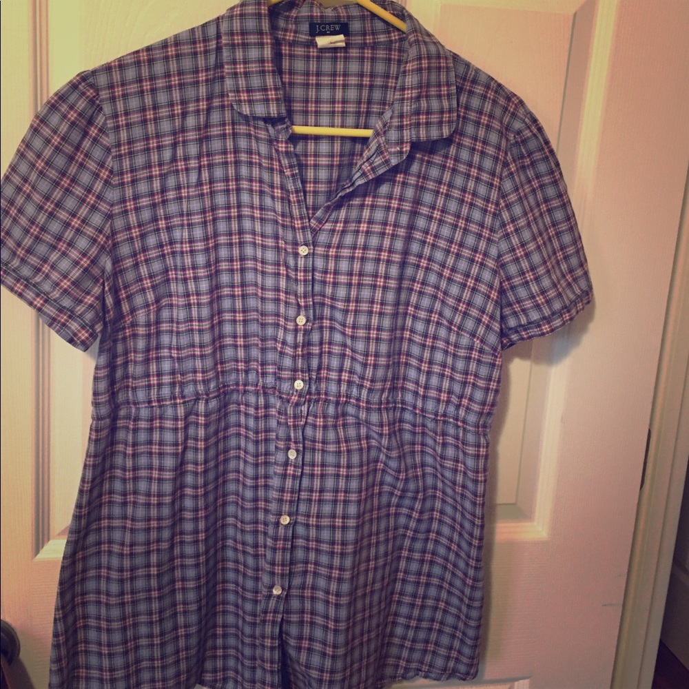 J. Crew Plaid Blouse