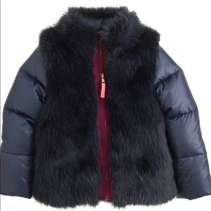 Girls fur bomber jacket