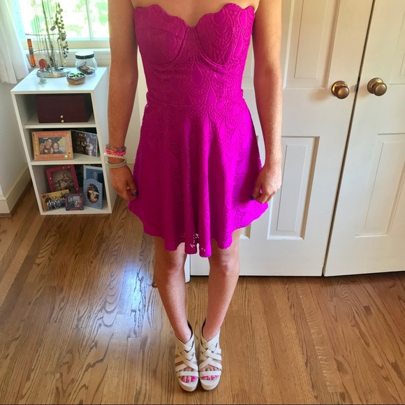 Pop Cherry Strapless Dress - Picture 1 of 6