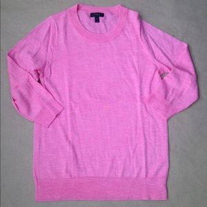 Bright pink J. Crew Tippi sweater