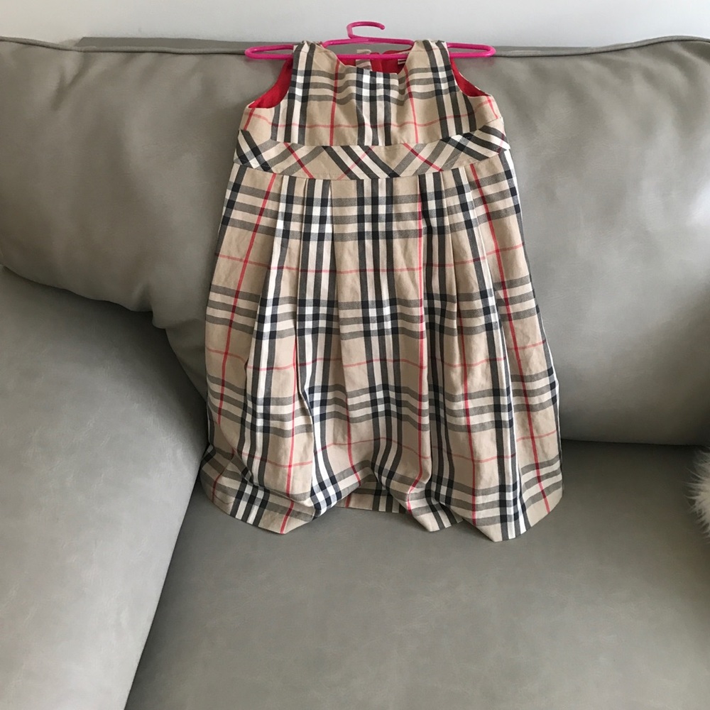 Girls Printed Burberry Dress
