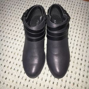 Black Zip Up Booties