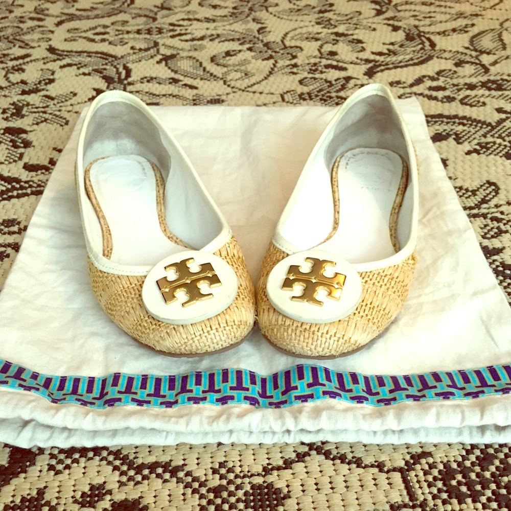 Tory Burch Raffia Flat