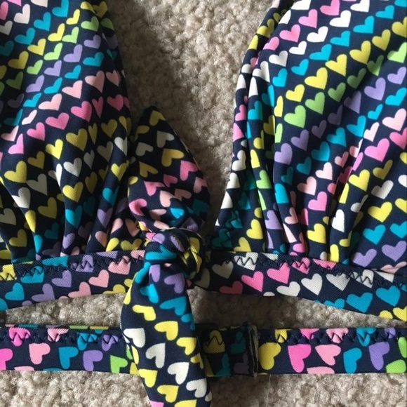 Navy blue bikini with heart details sz small! - Picture 2 of 4