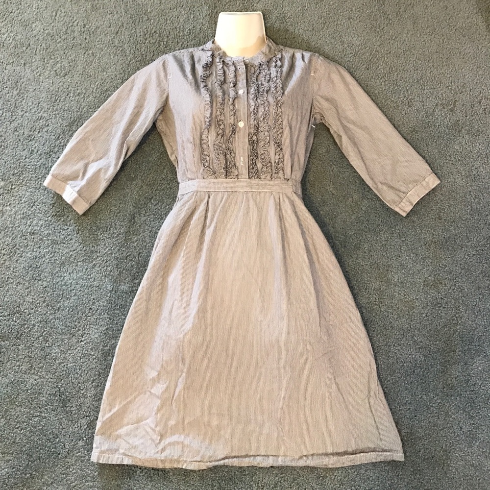 Blue pinstriped gap dress