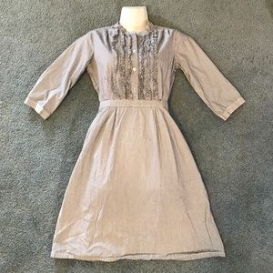 Blue pinstriped gap dress