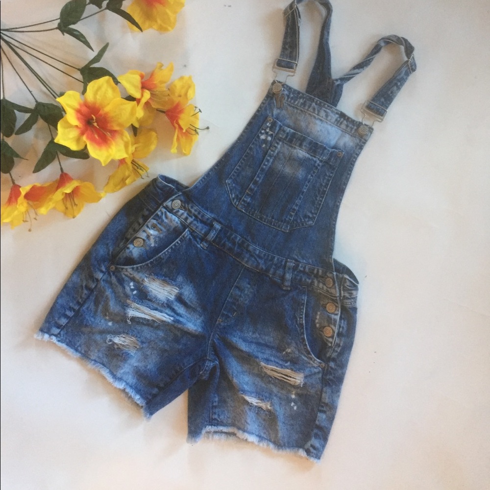 Denim overalls