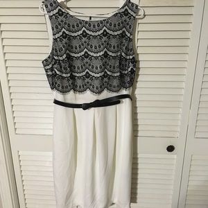 Jax sz14 black & white dress
