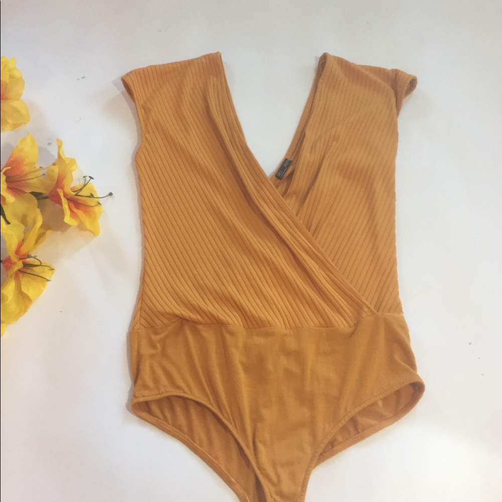 Yellow Zara bodysuit