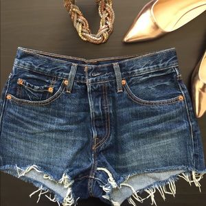 Distressed Levi's shorts