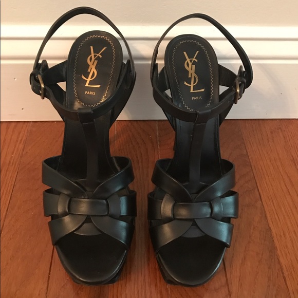 YSL Tribute 105 Sandal Black Sz 40 - Picture 3 of 5