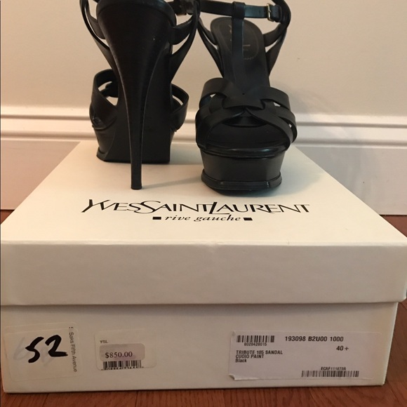 YSL Tribute 105 Sandal Black Sz 40 - Picture 5 of 5