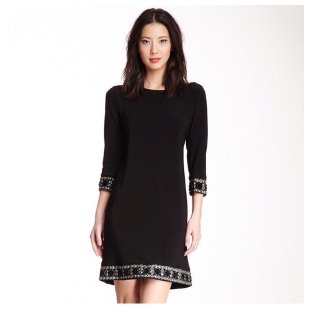 NWOT Tiana B Embellished Black Dress - Size S