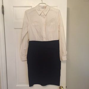 Calvin Klein Black and White Shirt Dress