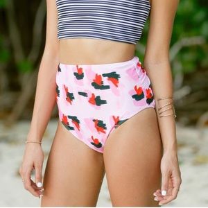 NWT Albion Fit Smudge High Waisted Swim Bottoms