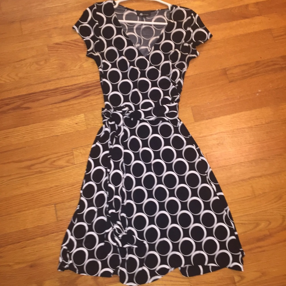 Short Sleeved Faux Wrap Dress