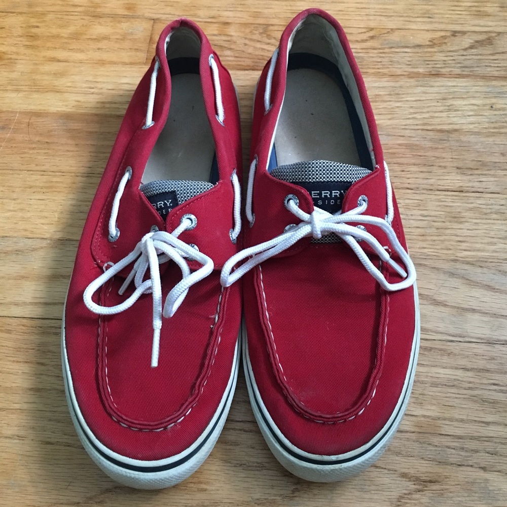 Men's Red Sperry Boat Shoes
