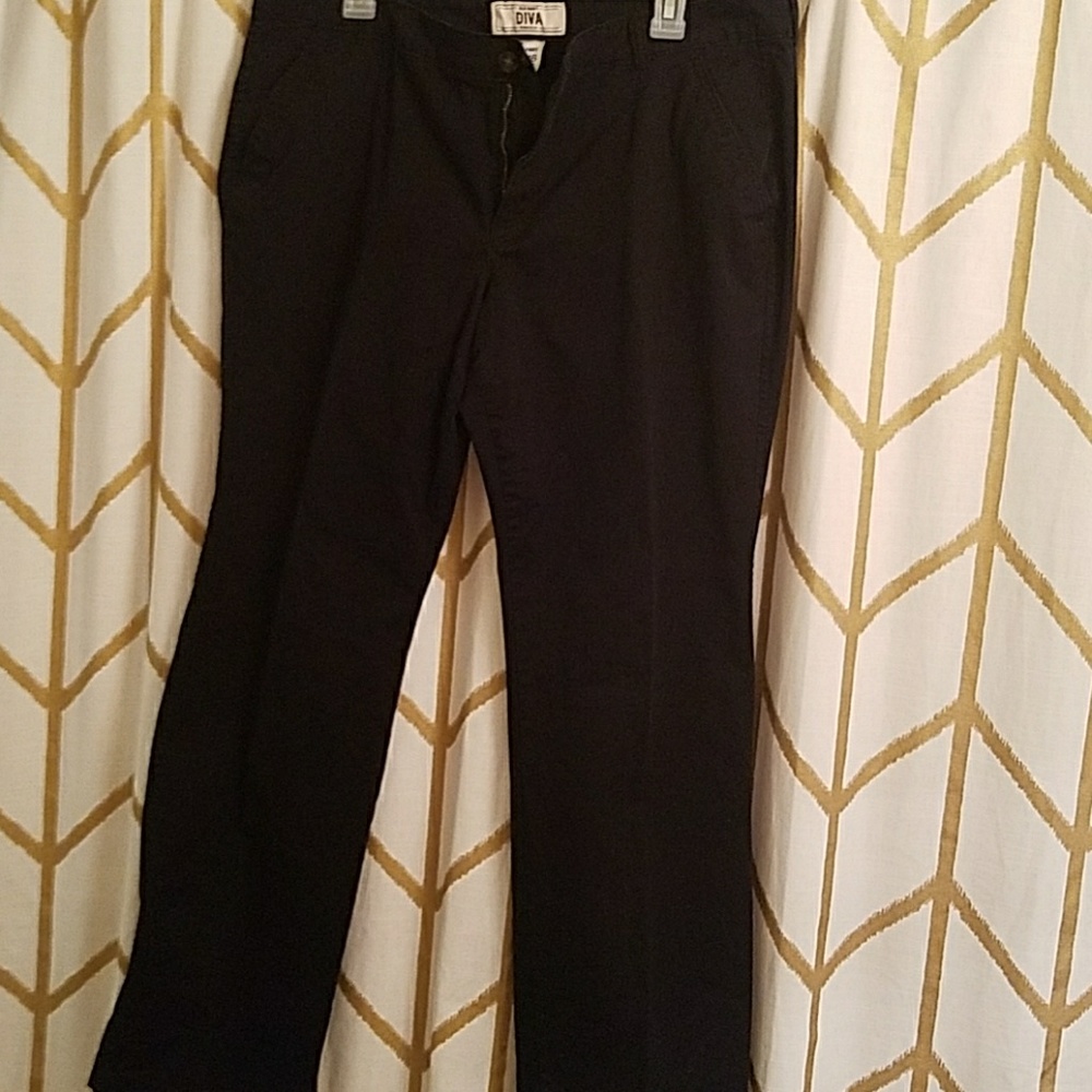 Old Navy black diva khakis 16 regular