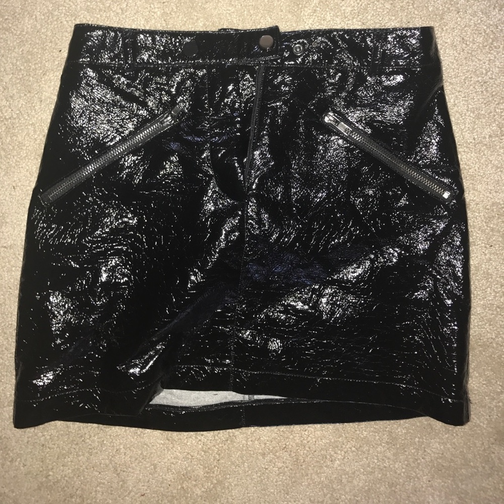 Faux leather skirt