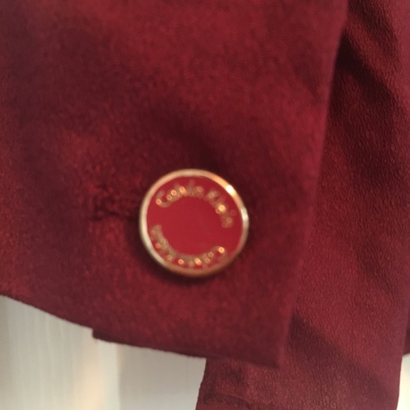 Gorgeous Burgundy Calvin Klein Blouse - Picture 3 of 4