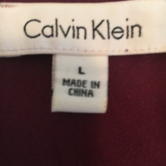 Gorgeous Burgundy Calvin Klein Blouse - Picture 4 of 4