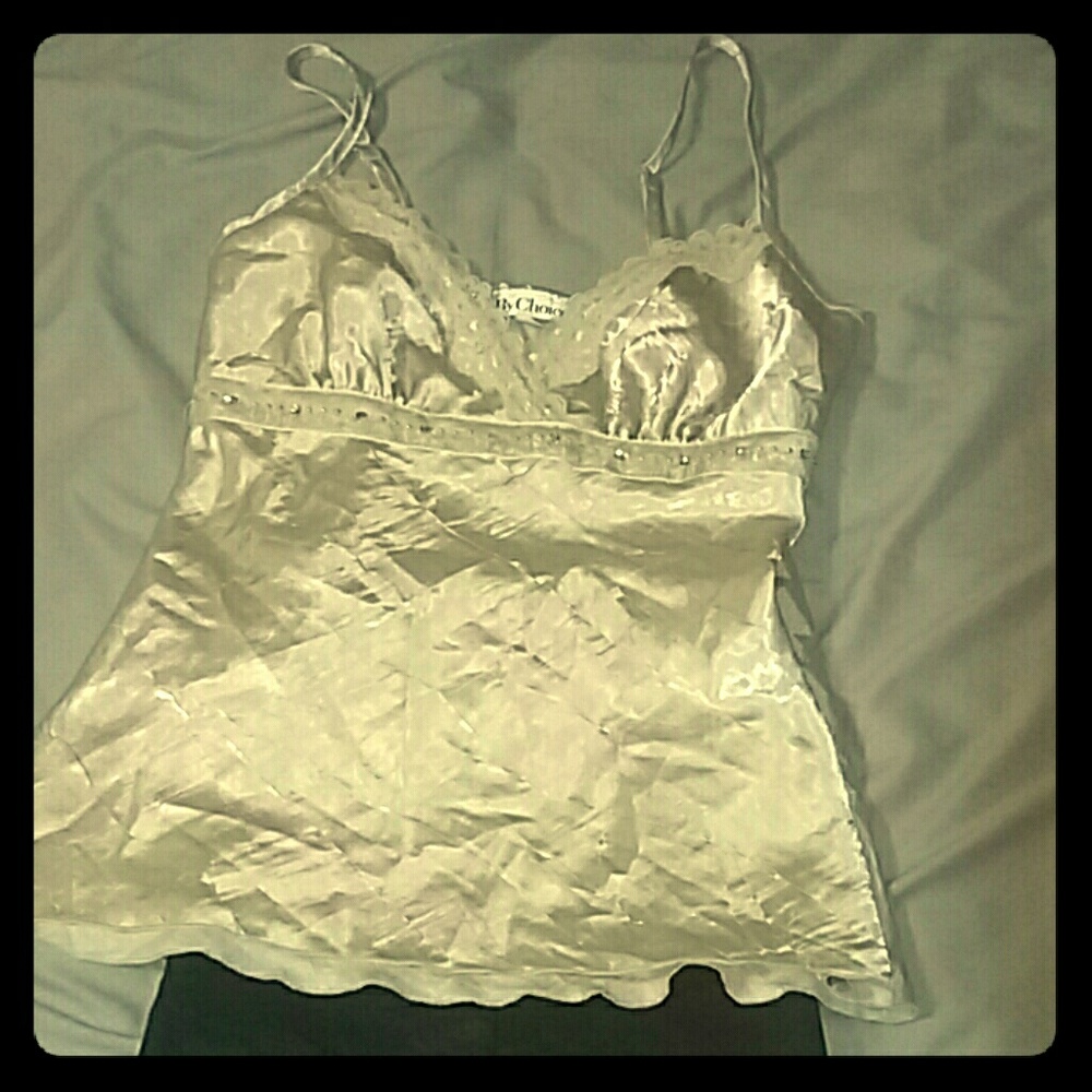 Crinkle style silky cami