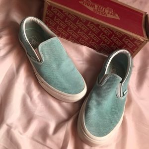 Perf Suede Light Blue Vans 