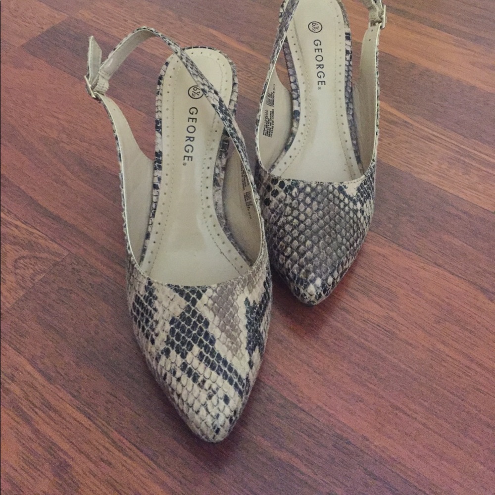 Snake print heels