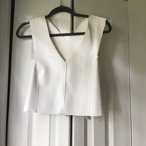 NWT Zara Faux leather crop top Sz L