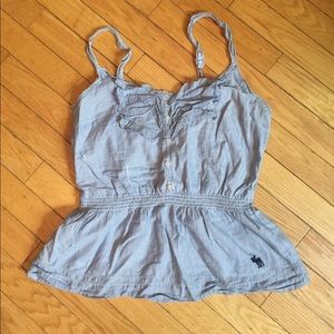 Abercrombie peplum tank top size M