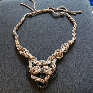 Banana Republic rope braided statement necklace