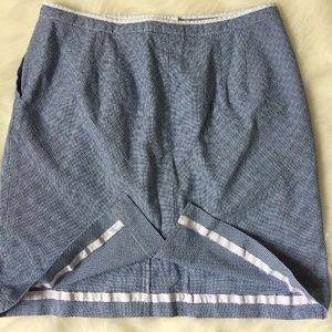 Talbots blue checked knee gingham skirt - XL 14