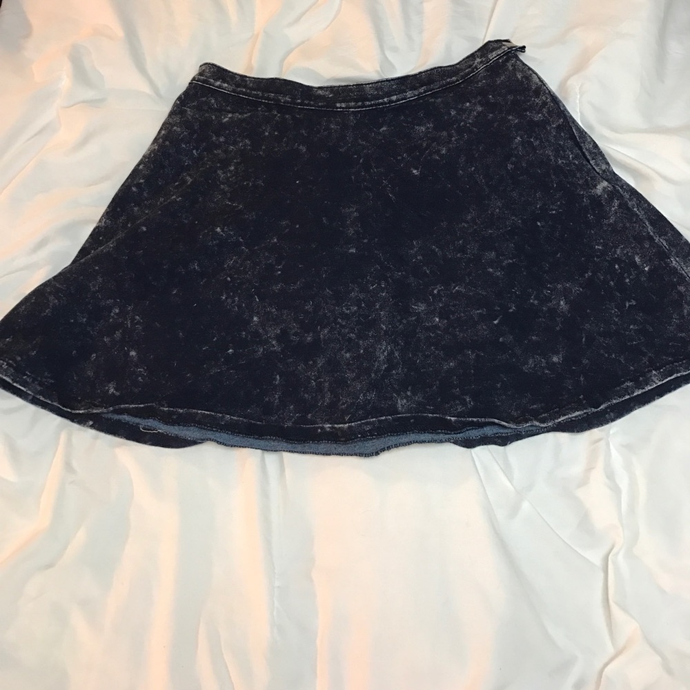 DENIM WASH SKATER SKIRT