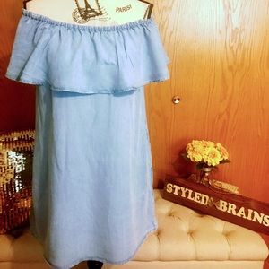 Off shoulder Zara Denim Dress