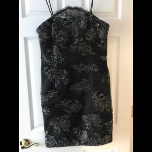 Theia Strapless Evening Dress