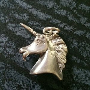 Vintage new Sterling silver Unicorn Pendant