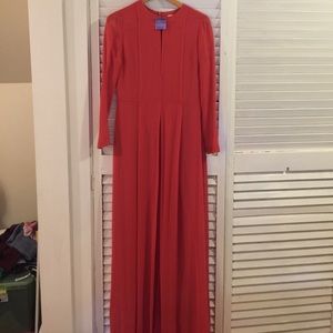 Tory Burch new! Red silk floor length dress 2
