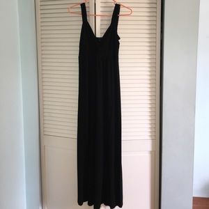 Simple long black sundress