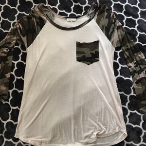 Camo baseball shirt
