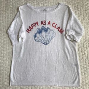 NWT Talbots "Happy As A Clam" T-shirt Size Petite